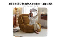 Converts to Bed Convertible Sleeper Chair Washable Cover Floor Sofa Oversized Design Home Furniture Cushiony Cushioning for Apartment Dwellers, Adults, Students, Living Room, Balcony, Bedroom