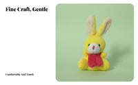 12 Pieces Bulk Pack Soft Bunny Keychain Colorful Assortment Stuffed Rabbit Keychain Hanging Design for Girls, Teens, Backpack Decoration