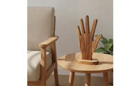 Wooden Hand Display Sculptural Hand Jewelry Display Holder Compact Band Stand for Vanity Table, Boutique