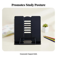 Portable Foldable Book Easel Handsliberated Adjustable perusing stand Ergonomic desktop design Accessory adaptable for Children, Students, Professionals, Study Room, School, Office, Bedroom