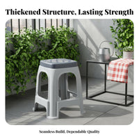 Sturdy Plastic Stool Thickened High Plastic Stool Long-Lasting Household Furniture Polished Surface for Homeowners, Office Workers, Dining Room, Kitchen, Restaurant, Bathroom