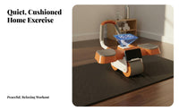 Non-Slip Grip Automatic Rebound Ab Wheel Includes Knee Mat Automatic Rebound Ab Roller Quiet Operation Double Wheel Abdominal Roller Silent Wheels for Beginners, Home Gym