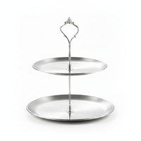 Stainless Steel Cake Stand Detachable Metal Cake Stand Smooth Finish Serveware Easy to Clean