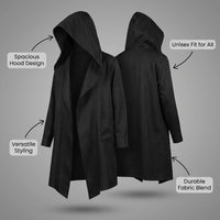 Dark Medieval Grim Reaper Cloak, Game Themed Cosplay Cloak, Cosplay Grim Reaper Cloak, Halloween Grim Reaper Hooded Cape, Hooded Coat for Role Playing