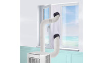 Window Sealing Curtain Double Protection Window Seal with Drawstring Air Exchange Barrier Portable for Apartment