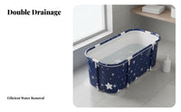 Foldable Pet Bath Tub Space-Saving Foldable Dog Bathing Pool Easy Draining Foldable Pet Shower Tub for Medium Dogs, Young Dogs, Travel, Outdoor