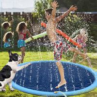 Pet Sprinkler Pad Splash Play Mat for Dogs & Kids, Outdoor Non-Slip Wading Pool