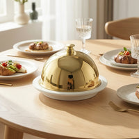 Butter Dish with Dome Lid Compact Butter Dish with Lid Decorative Mini Condiment Server for Restaurant