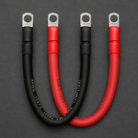2 Pieces 4AWG Battery Cable Set Retardant for Marine, Car Audio, RV Owners