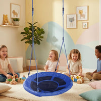 Segmented Panel Bird Nest Swing Padded Rim Round Nest Swing Loop Hangers Outdoor Play Gear Suspended