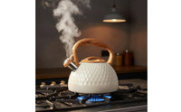 3 Liters Stainless Steel Tea Kettle All Stovetops Compatible Singing Kettle Large Capacity Stainless Steel Pot for Camping