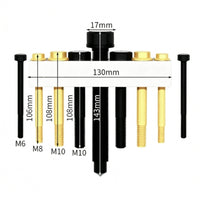 10 Pieces Adjustable Crankshaft Pulley Puller with Threaded Rods Stable Crankshaft Pulley Puller Thickened Widened for Mechanics