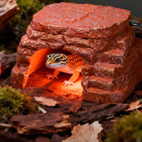 Rock Cave Heater Textured Heated Reptile Cave Looking Stone Hide Heater