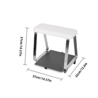 Storage Tray Mobile Pedicure Stool Easy to Clean Salon Foot Rest Bench Space Saving Nail Technician Foot Rest 360° Wheels for Spa
