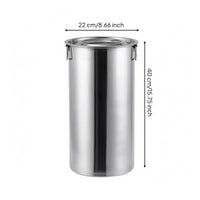 Stainless Steel Storage Bucket Tall Stainless Steel Bucket Easy to Clean Kitchen Supply