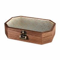 Wooden Jewelry Organizer Light Elegant Design Wooden Jewelry Box Solid Wood Construction Earring Storage Box for Women, Dresser, Bedroom