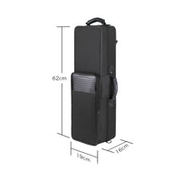 Hard-Shell Saxophone Case with Backpack Straps Lightweight Saxophone Case Portable Compact for Saxophonists, Students, Travel, Rehearsal