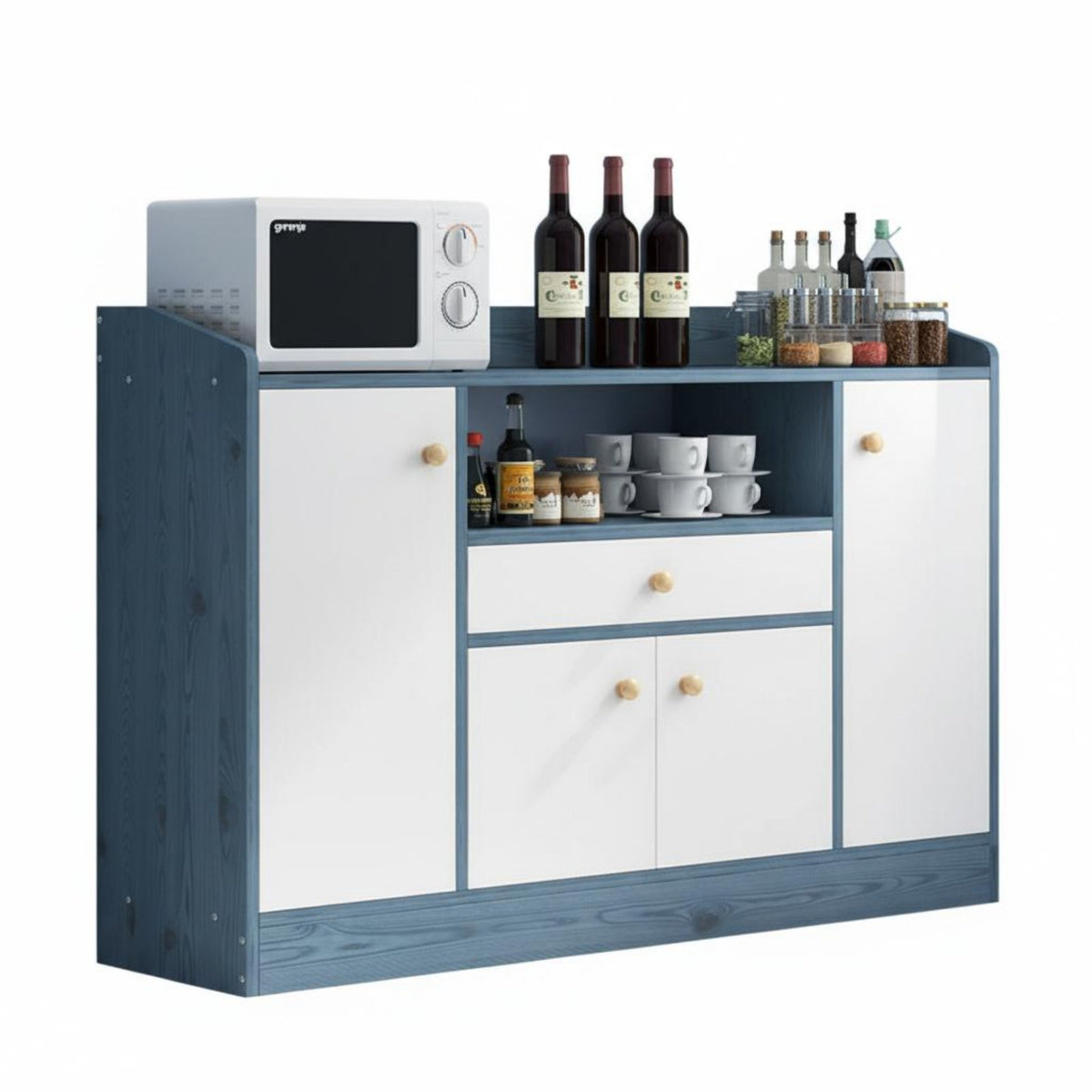 Kitchen Sideboard Cabinet Multi-Functional Modern Buffet Cabinet Large Capacity Microwave Stand with Storage for Families, Homeowners, Hallway