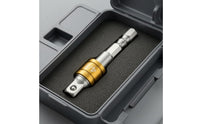 Cr-V Steel Hex Shank Adapter Bit Electroplated Hex to Square Adapter Anti-Detachment Socket Converter Forged Metal
