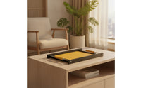 Metal Serving Tray with Handles Elegant Tray with Handles Low-Profile Platter for Entryway