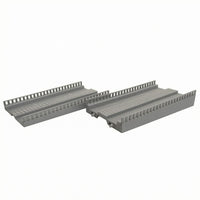 2 Pieces Stepped End Railway Bridge Ramp Section Guard Rails Elevated Track Ramp Plank Detail for Railroad Diorama