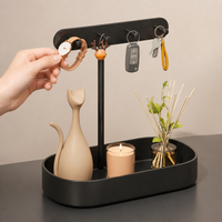 Metal Key Holder, Modern Minimalist Key Organiser, Valet Tray, Desk Tidy Organiser, Stylish Home Accessory, Matte Finish
