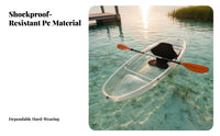 Clear Tandem Kayak Transparent Design Kayak Lightweight Aquatic Activities Gear for Tourists, Families, Scenic Locations, Leisure Retreats, Beaches