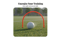 Ground Stake Agility Gate Football Dribbling Arch PVC Soccer Passing Arch for Kids, Young Athletes, Outdoor, Backyard