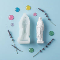 Holy Mother and Child Candle Casting Easy to Demold Holy Mary Statue Casting Reusable Crafting Supply for DIY Crafters, Soap Makers, Craft Workshops
