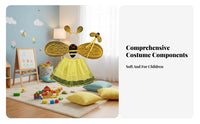 Costume Set Adorable Design Bee Costume Set Shiny Details Airy Accessories Outfit for Young Children, Adults, Themed Parties, Carnival