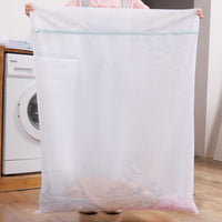 Extra Large Laundry Bag for Delicates, 90x110cm Thickened Polyester Mesh Washing Bag for Curtains and Quilts