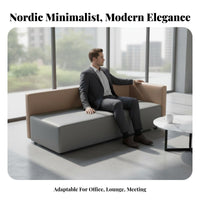Nordic aesthetic sectional Corner Sofa flexible Combination Sectional Couch Minimalist Aesthetic Lounge Seating Deep Seat for Business Owners, Office Managers, Apartment Dwellers, Reception Area, Movie evenings