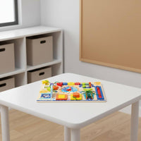 Hand-Eye Coordination Training Child-Centered Busy Board Polished Polished Edges Wooden Busy Board Quiet Play Toddler Fine Movement Skill Toy Travel Friendly for Toddlers, Preschoolers, Playroom