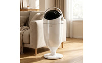 Tall Trash Can with Inner Inner Container Dome Top Floor Trash Can Cylindrical Garbage Bin with Removable Inner Inner Container Glossy for Kitchen, Living Room