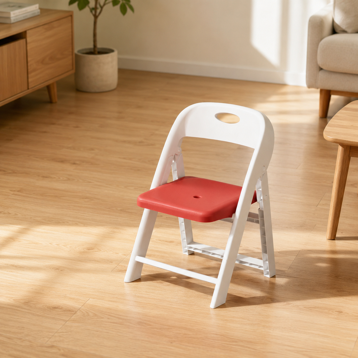 Foldable Backrest Stool Small Bench Household Low Stool Children's Non-slip Stool Thickened Living Room Shoe Changing Stool Kindergarten Chair