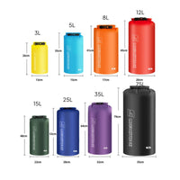 8 Pieces Portable Outdoor Waterproof Barrel Bag Tear-Resistant Roll Top Dry Bag Waterproof Compression Sack for Rafting