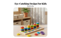 Early Education Educational Disc Stacking Game Hand-Eye Coordination Rainbow Stacking Rings Develops Fine Movement Skills for Preschoolers