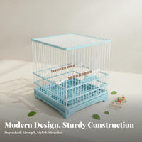 Narrow Wire Spacing Square Finch enclosure Easy to Clean avian Housing dependable-latch Avian House Lightweight for Indoor, Indoors, Balcony, Living Room