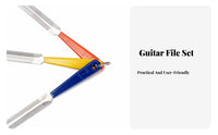 3 Pieces Precision Files Guitar Nut Slotting File Set Stainless Steel Luthier Tool Set Long-Lasting for Guitarists, DIY Hobbyists, Workshop