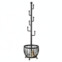 Freestanding Rolling Clothes Rack with Shelves Easy to Move Wheeled Clothes with Bottom Shelf Minimalist Design Garment Stand Space-Saving for Students, Renters, Homeowners, Bedroom, Living Room, Entryway, walk-through Closet