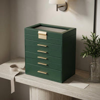 Multi-Layer Jewelry Organizer Rectangular Drawer Jewelry Box Flat Dresser Surface Storage