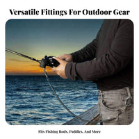 Retractable Rod Leash Adjustable Coiled Fishing Lanyard Kayak Paddle Tether Versatile Kayak Paddle Leash Multipurpose