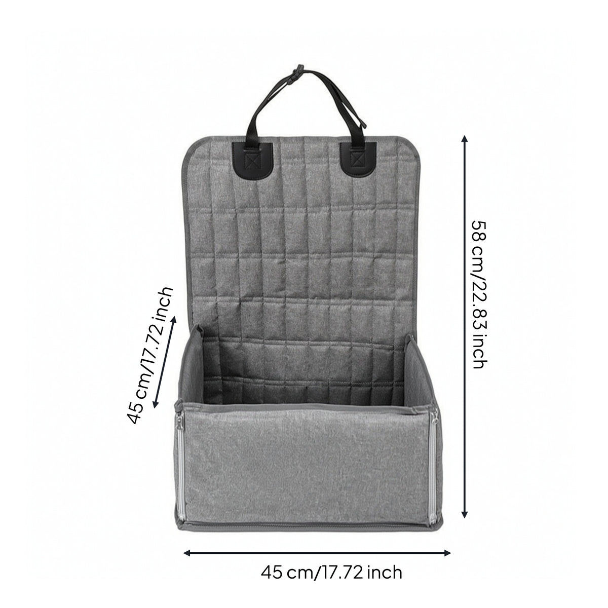 Waterproof Dog Car Seat with Zipper Padded Protector Scratch-Resistant