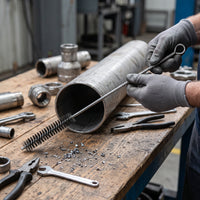 Industrial Pipe Wire Brush with Handle for Inner Hole Polishing and Rust Removal