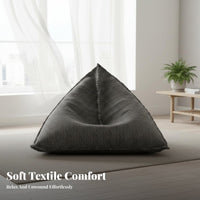 Removable and launderable Cover Triangular Lounger Chair sit or Recline Lazy Sofa Easy to Clean Living Room Seating Ergonomic Support for Teenagers, Book Lovers, Bedroom, Apartment, study corner, Home Office