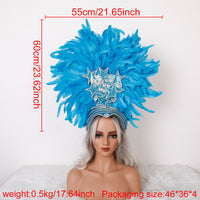 Colorful Feather Headband for Carnival Party and Stage Performance