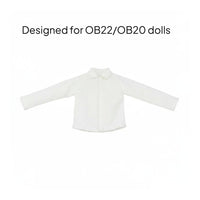 Easy to Match Doll Blouse Casual Design Miniature Collared Shirt Compatible with Most Figures 12 Inch Doll Clothes Button Front
