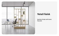 Industrial Design Freestanding Geometric Divider Multi-Functional Slatted Partition with Shelves Modern Design Household Furniture Does Not Block Light for Apartment Dwellers, Interior Designers, Closed off Ice Managers, Living Room, Entrance, Bar