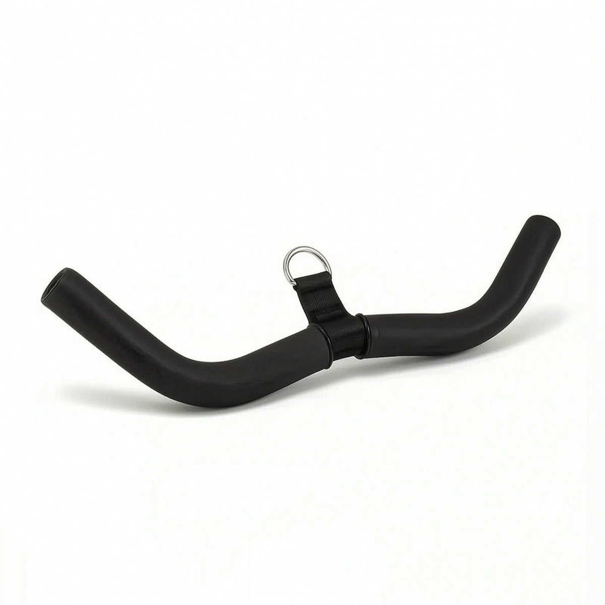 Curved Bar with Hanging Strap Non-Slip Curl Bar Attachment Long-Lasting Cable Machine Attachment with Carabiner Compact for Athletes