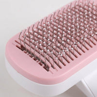 Hair Brush for Cats and Pet Hair Remover, Stainless Steel Dog Brush for Dog Grooming, Self Cleaning Slicker for Cat Grooming, Release Button